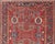9'2 x 11'10 Antique Heriz Rug with Red Field, Geometric Tribal Motifs and Navy Blue Border 9'2 X 11'10. Keivan Woven Arts/...