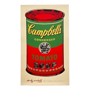Andy Warhol Foundation Lithograph Print Large Pop Art Poster " Campbell's Soup Can ( Green & Red ) ", 1965