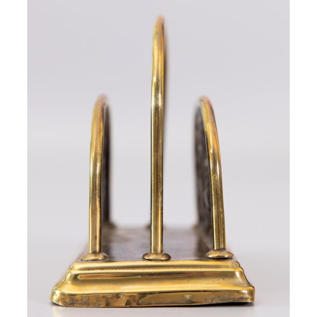 Early 20th Century English Edwardian Brass Fish Letter Rack Holder For Sale - Image 5 of 9