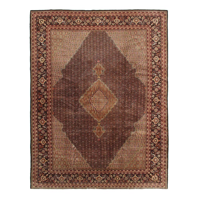 Fine Hand Knotted Persian Silk & Wool Tabriz Design For Sale - Image 4 of 4