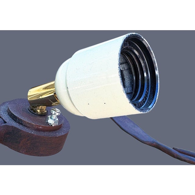 Brown Pair of "Olivia" Floor Lamps Attributed to Jean Claude Mahey For Sale - Image 8 of 8