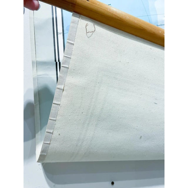 Mid-Century Dutch Topographical Wall Map of Australia and Oceania on Linen For Sale - Image 12 of 13