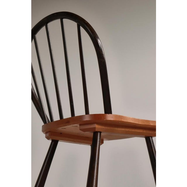 Brown Funkis No. 4157 Spindle Chair in Stained Beechwood by Fritz Hansen, Denmark, 1940s For Sale - Image 8 of 16