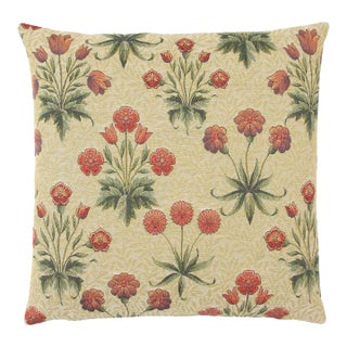Morris Daisies Tapestry Cushion With Feather Filler - 46x46cm (18"x18") For Sale