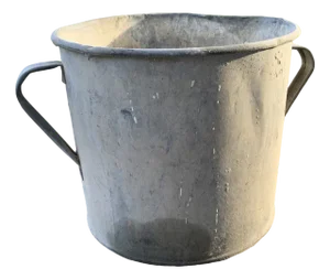 Vintage Galvanized Zinc Planter, 1950s