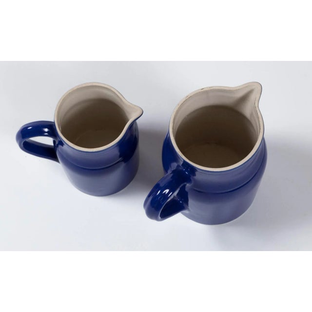 Digoin & Sarreguemines Two Vintage Ceramic Dairy Pitchers, Digoin, France, 1960's For Sale - Image 4 of 10