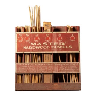 Vintage "Master Dowels" Point-of-Sale Store Display For Sale