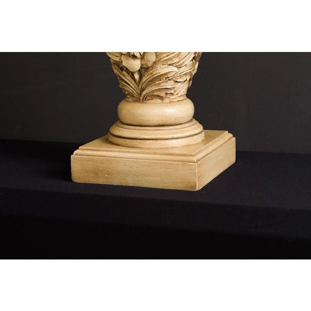 Vintage Hand-Carved Wooden Table Lamps by Mariano García, 1960s, Set of 2 For Sale - Image 6 of 8