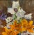 Maya Kopitzeva, Bouquet of Orange Flowers, 1981, Oil Painting, Framed For Sale - Image 4 of 6
