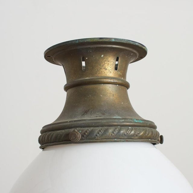 antique church opaline flush ceiling light – a an original opaline glass ceiling light. The light has a milk glass opaline...