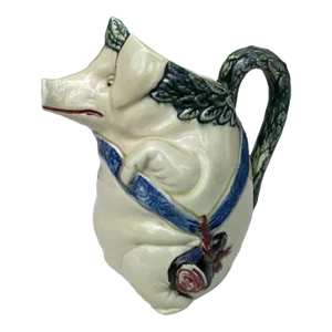 Majolica Pig Pitcher Orchies, Circa 1900