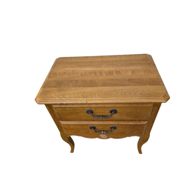 1990s Ethan Allen French Country Nightstand Chest End Side Table Bedroom Commode For Sale - Image 11 of 14