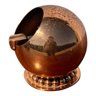 Mid Century Modern Atomic Copper Ashtray For Sale