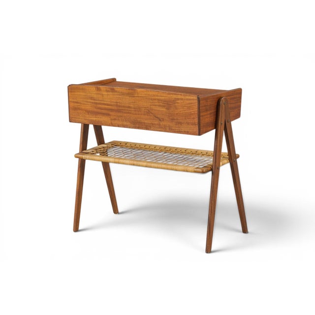 Mid 20th Century Søren Rasmussen Double Hallway Chest in Teak + Cane For Sale In San Francisco - Image 6 of 7