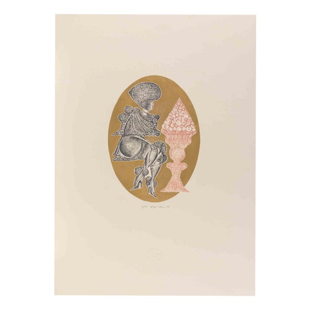 Pasquale Basile, Surreal Composition, Etching, 1991 For Sale