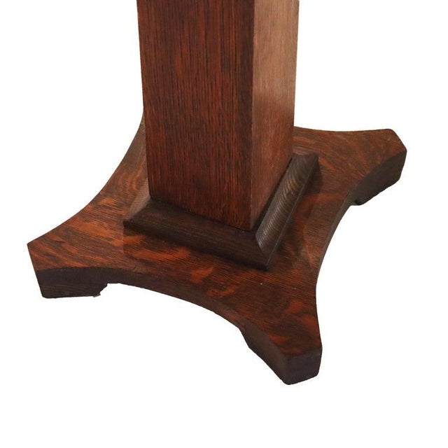 Antique Stickley School Arts & Crafts Mission Oak Plant Stand C1920 For Sale - Image 12 of 13