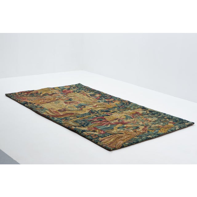 Mid-Century Modern Jacquard Tapestry attributed to Jean Laurent for Aubsson, France, 1970s For Sale - Image 3 of 13