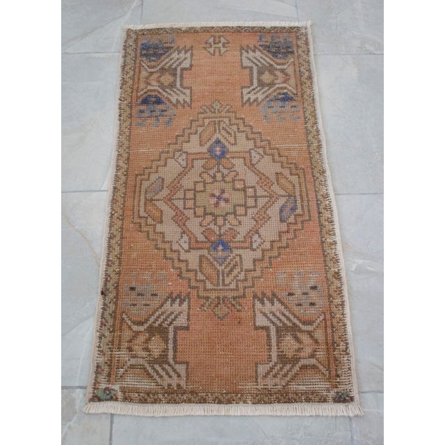 Distressed Low Pile Turkish Yastik Faded Rug - 1'6'' X 3' For Sale - Image 11 of 13
