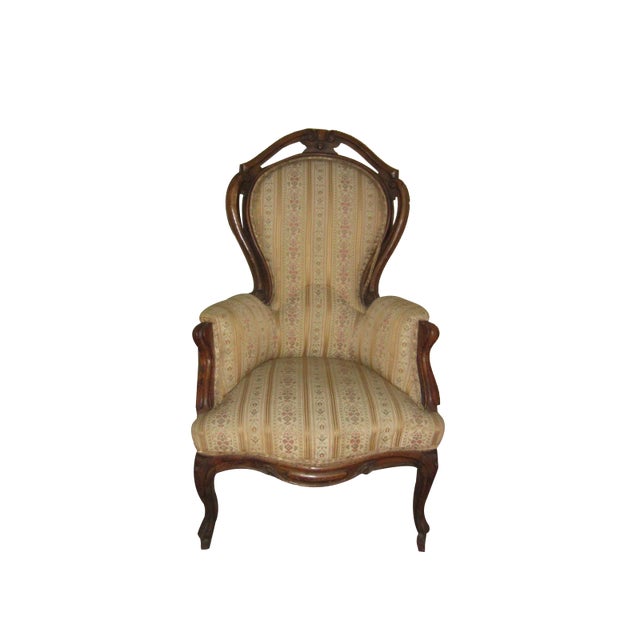 Ancient Italian Walnut Armchair For Sale
