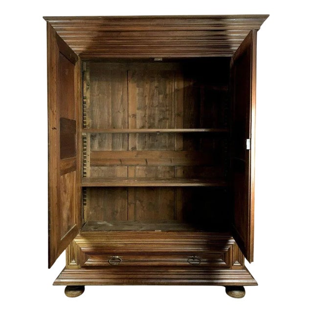 Louis XIII Burgundy Cabinet with Diamond Points For Sale