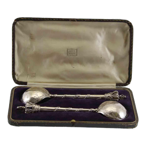 1890 Antiques Serving Spoons Set- 2 Pieces