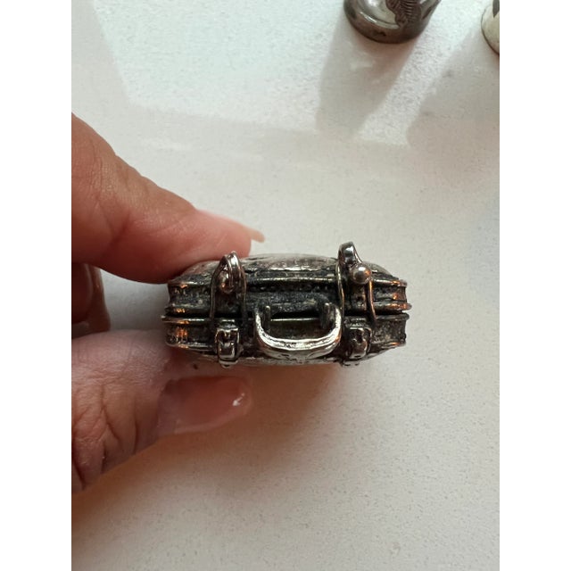 Large Collection of Antique Silver Makeup, Lipstick, Snuff and Pill Boxes With Perfume Bottles For Sale In Jacksonville, FL - Image 6 of 13