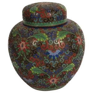 1910 Cloisonné Jar With Lid