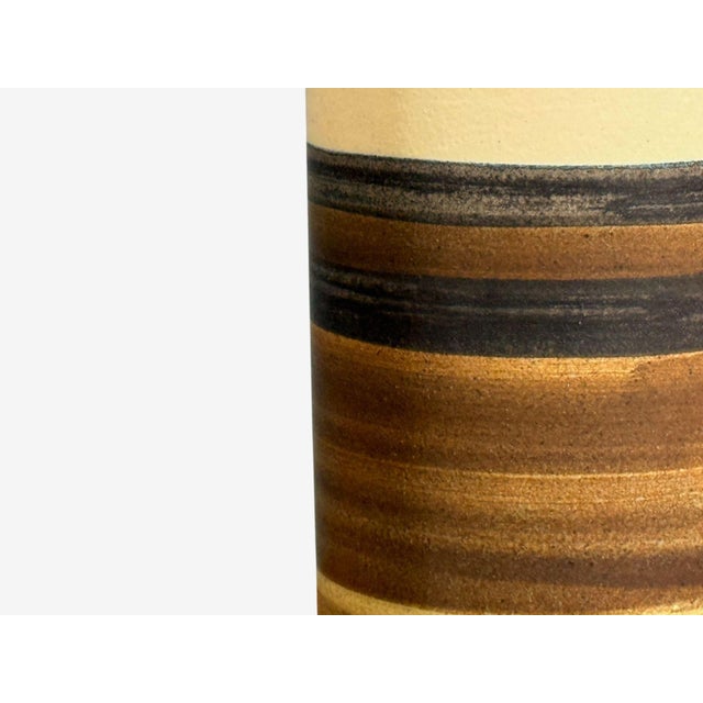 Beige Eriksen Keramik, Large Table Lamp, Beige Stoneware, Denmark, 1970s For Sale - Image 8 of 11