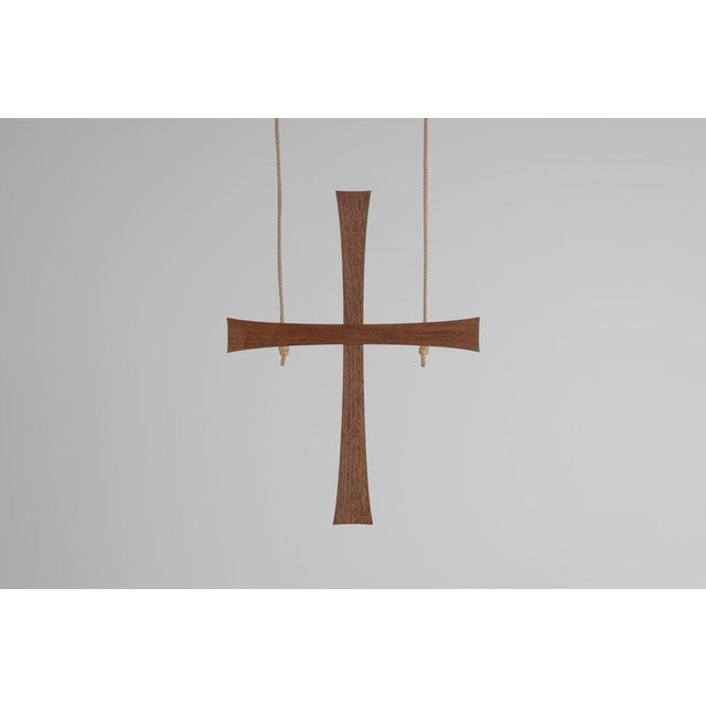 Brown Cross Pendant by Jan de Jong for Sint-Willibrorduskerk, Almelo, 1964 For Sale - Image 8 of 17