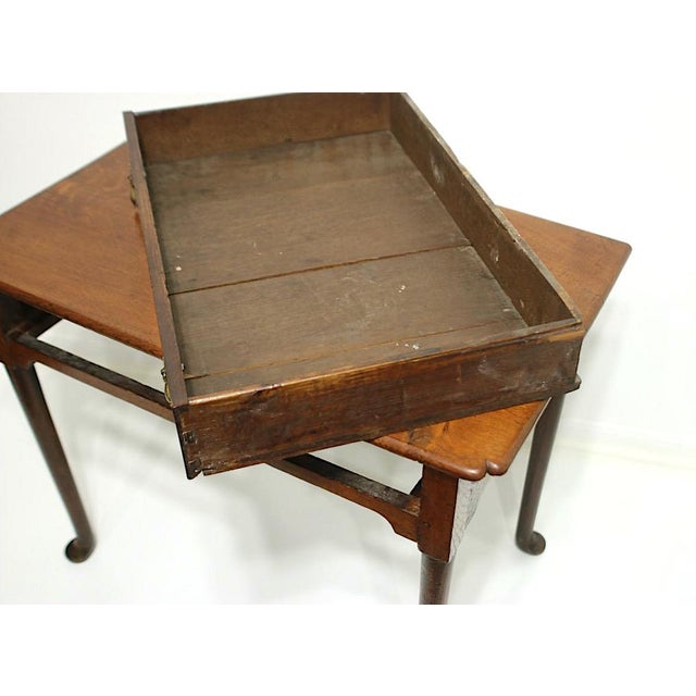 18th Century American Figured Oak Queen Anne Library Table or Desk