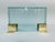 Rare and elegant picture frame with thick "nile green" beveled glass panels and brass frame / Made in Italy by Fontana...