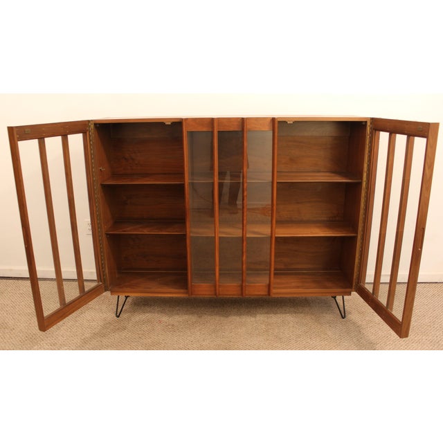 MidCentury Danish Modern Hairpin Leg Walnut Display Chairish