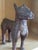 Vintage Indian Dhokra horse sculpture, traditionally styled with a highly expressive form and intricate spiral and...