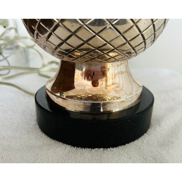 Coastal Vintage Frederick Cooper Silver Plate Pineapple Lamp For Sale - Image 3 of 8