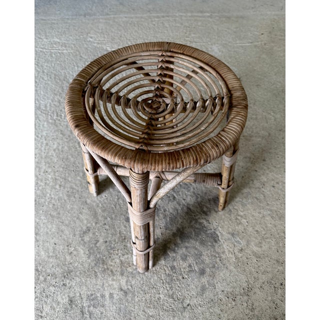 Boho Bamboo Stool Set, Italy, 1960s, Set of 6 For Sale - Image 18 of 18