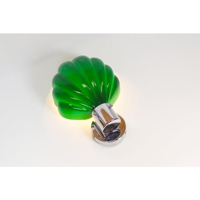 Metal Large Italian Glass and Chrome Wall Lamps, Italy, 1970s, Set of 2 For Sale - Image 7 of 9