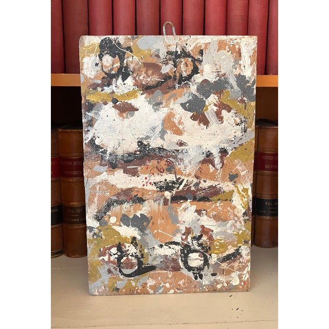 Mid-Century Modern George S. Rennie III (American 1940 - 2022) Mid-Century Modern Mixed Media Construction Abstract Drip Painting Circa 1965 For Sale - Image 3 of 15