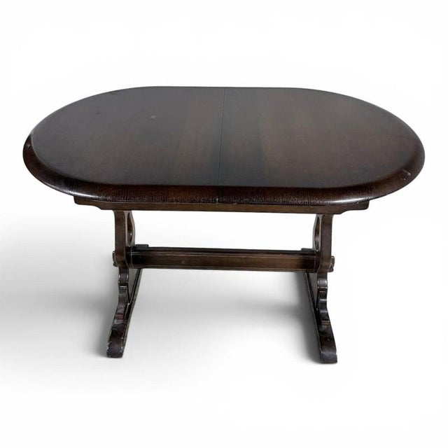 Vintage Oak Extending Dining Table For Sale - Image 9 of 10