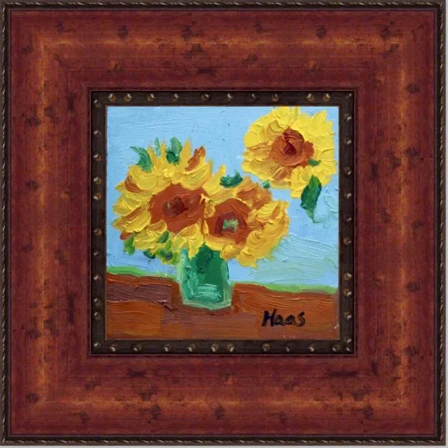 "Sunflowers" Contemporary Still Life Oil Painting For Sale - Image 9 of 12