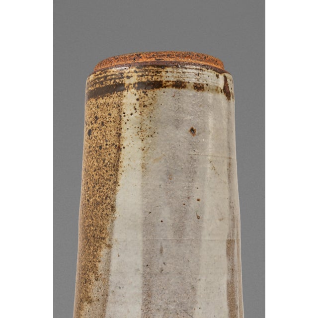 Large Mid-Century Japanese Modern Stoneware Studio Pottery Glazed Vase / Vessel, Japan, C. 1970s For Sale - Image 13 of 15