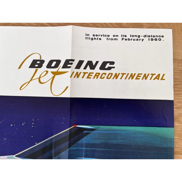 Mid-Century Modern Sabena Airlines Poster, 1960s For Sale - Image 3 of 6