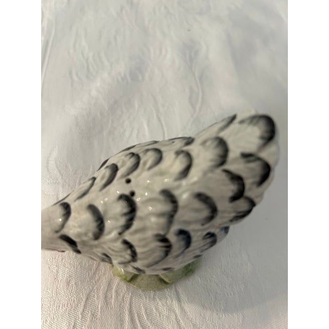 Ceramic Mid-Century Rooster & Hen Salt & Pepper Shakers, a Pair For Sale - Image 7 of 8