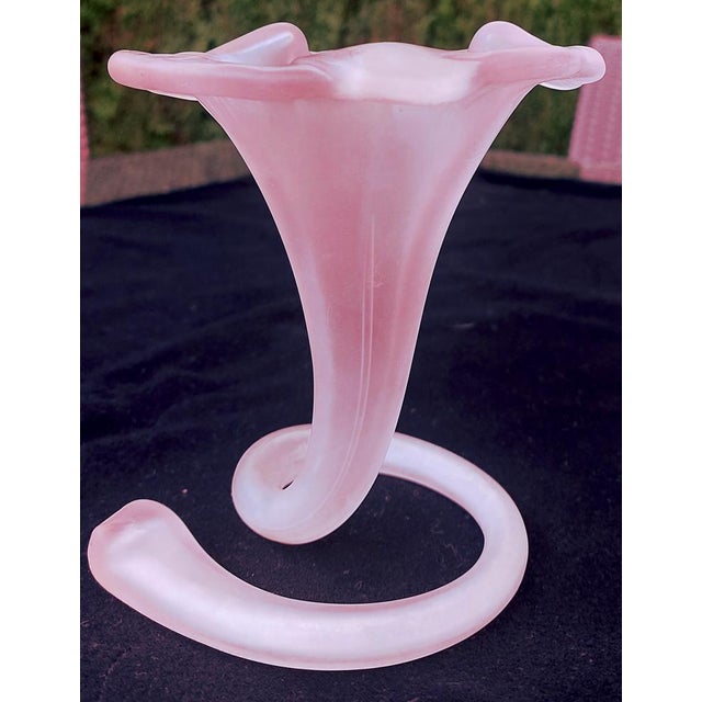 Vintage Frosted Glass Vase by Stiver, Italy, 1970 For Sale - Image 4 of 17