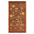 Mid-Century Modern Rug & Kilim Classic Pictorial Folk Art Style Rug in Beige-Brown, Red Border, 5x7 For Sale - Image 3 of 3