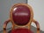 Vintage French Provincial Burgundy Leather Accent Chair With Decorative Nails For Sale - Image 4 of 13