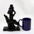 Black 1982 Erté Style Art Deco Gloss Black Statue Woman Walking Dog by Seymour Mann For Sale - Image 8 of 9