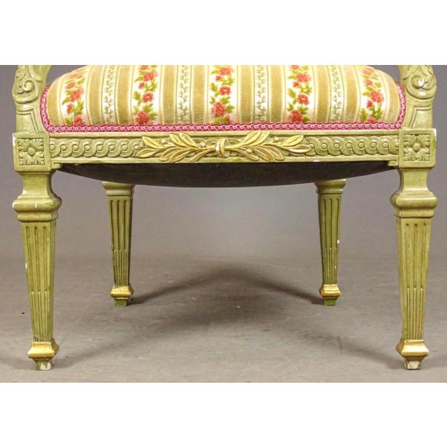French 1930s A Pair of Very Well Made and Decorated Louis XVI French Armchairs For Sale - Image 3 of 8