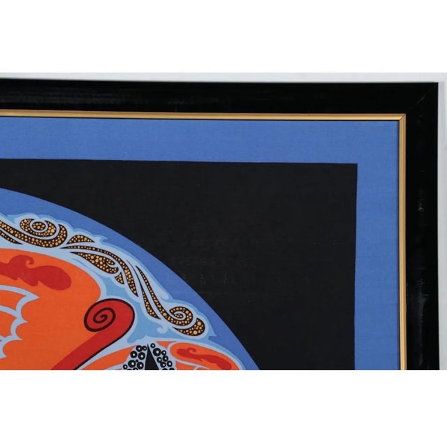 Art Deco Roman De Tirtoff, Erte’, Framed Silk Scarf Titled “Dream Voyage” 1982 For Sale - Image 3 of 9