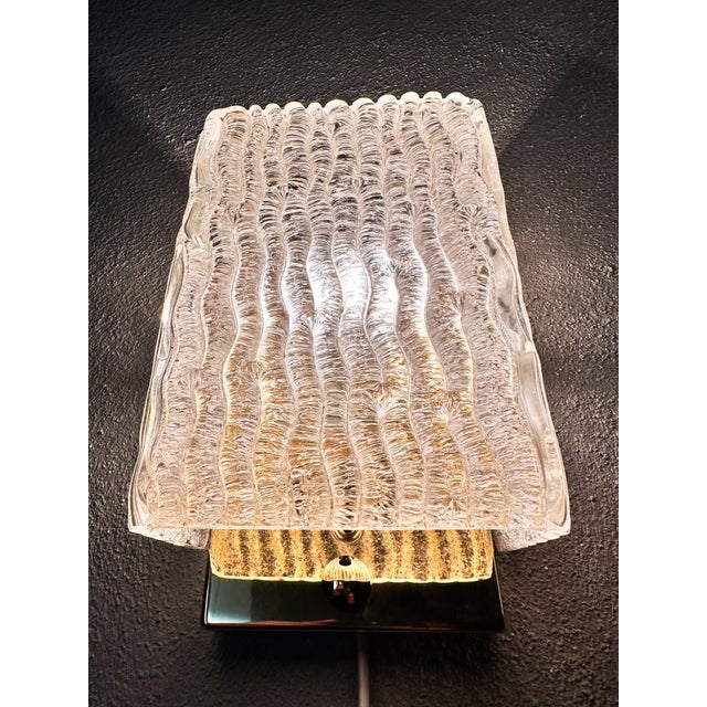 Metal Vintage Murano Glass Wall Lights, 1970s, Set of 2 For Sale - Image 7 of 10