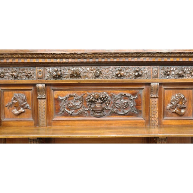 Stunning Antique Sideboard, Large Renaissance Revival Well-Carved Early 1900s, Handsome! This antique sideboard is a...